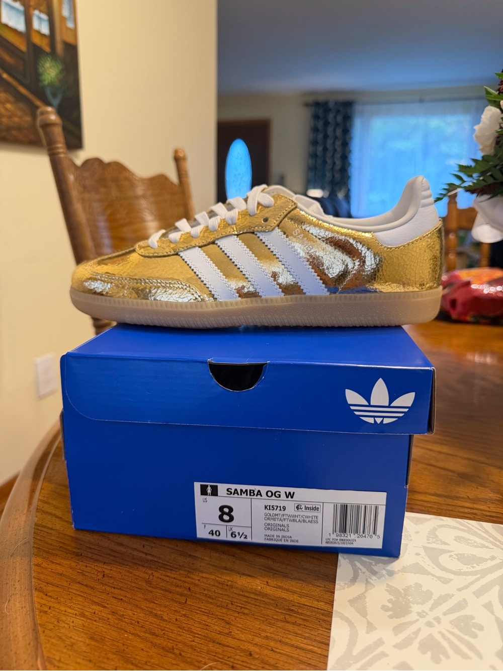 Adidas Samba OG Women’s Metallic Gold/White Sneakers